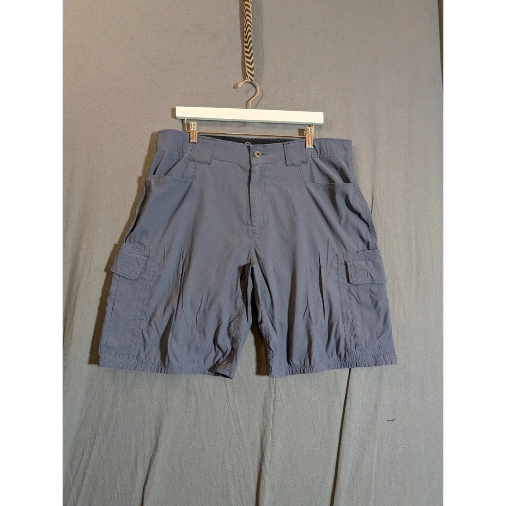 Eddie Bauer Shorts Mens 36 Gray Hiking Nylon Outdoor Quick Dry Cargo Pockets